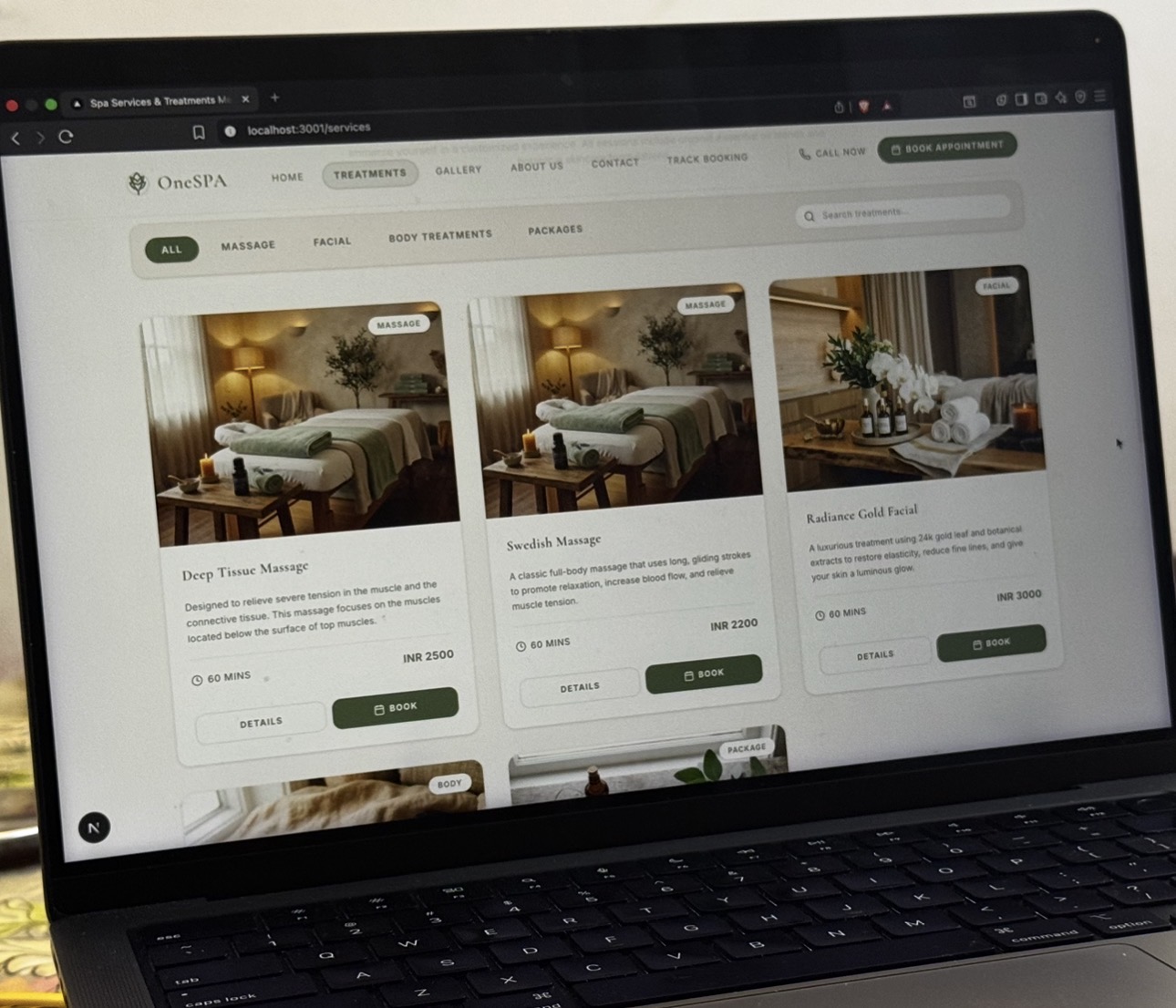 Serene Spa - Wellness & Salon Booking Page